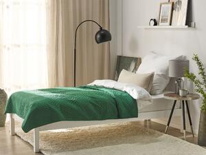 Överkast Grön Polyestertyg 140 x 210 cm Präglat mönster Dekorativt Sängkläder Klassisk design Sovrum Beliani