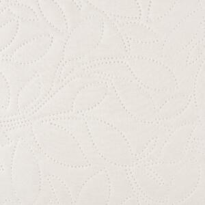 Överkast med kuddar Off-white Polyestertyg 140 x 210 cm Präglat Mönster Dekorativt Sängkläder Klassisk Design Sovrum Beliani