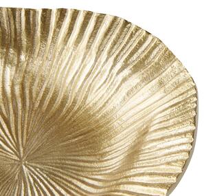Prydnadsfat Guld Metall Smycken Ring Hållare Bricka Präglat Mönster Dekoration Beliani
