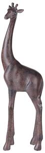 Dekorativ figur Mörkbrun Polyresin 55 cm Giraffe Matt Finish Exotisk Accessoar Dekoration Beliani