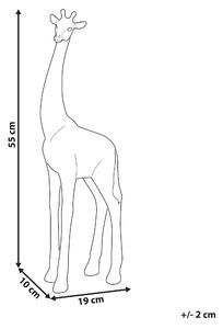 Dekorativ figur Mörkbrun Polyresin 55 cm Giraffe Matt Finish Exotisk Accessoar Dekoration Beliani