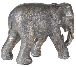 Dekorativ statyett Mässing Polyresin 26 cm Elephant Distressed Finish Exotisk Accessoar Dekoration Beliani