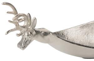 Prydnadsfat Silver Metall Smycken Ringhållare Bricka Högtidlig Motiv Dekoration Beliani