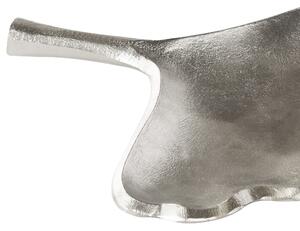 Prydnadsfat Set Silver Metall 2 Smycken Ring Hållare Bricka Ginkgo Motiv Dekoration Beliani
