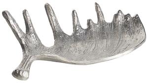 Prydnadsfat Silver Metall Smycken Ring Hållare Bricka Älghorn Motiv Dekoration Beliani