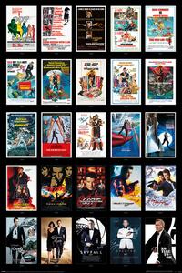 Poster, Affisch James Bond - 25 Films, (61 x 91.5 cm)