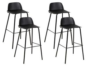 Barstol Mora set om 4 Svart - Svart
