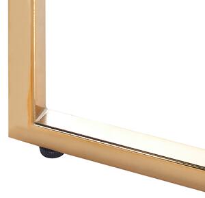 Konsolbord Vit Guld Härdat Glas Stål Marmor Effekt Glam Modern Vardagsrum Sovrum Hall Beliani