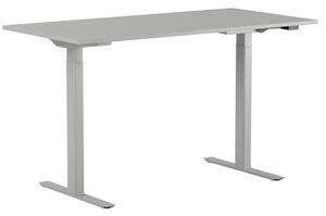 Höj och sänkbart skrivbord, 2-motorigt, grått stativ, grå bordsskiva 120x60cm