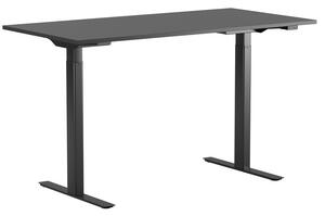 Höj och sänkbart skrivbord, 2-motorigt, svart stativ, svart bordsskiva 120x60cm