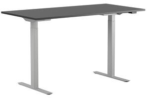 Höj och sänkbart skrivbord, 2-motorigt, grått stativ, svart bordsskiva 120x60cm