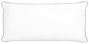 Kudde Vit 40 x 80 cm Japara Bomull Polyester Fyllning Låg Profil Rektangulär Maskintvättbar Sovrum Beliani