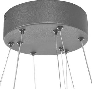 Hängande Lampa Svart Aluminium Stål Integrerad LED-ljus Unik Justerbar Form Modern Industriell Belysning Beliani
