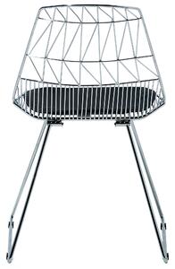 Stol 2 st Silver Metallram Svart Konstläder Geometriskt Ryggstöd Matsal Modern Industriell Beliani