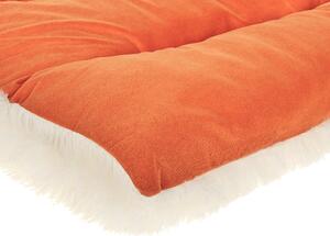 Djursäng Orange Sammet Polyester Tofsar 90 x 60 cm Modern Design Stor kudde För Hundar och Katter Beliani