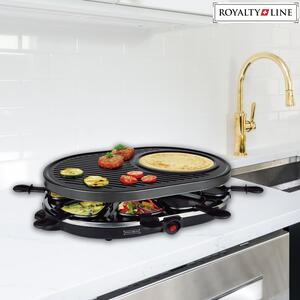 Royalty Line 2 i 1 elektrisk grill med 8 delar raclette