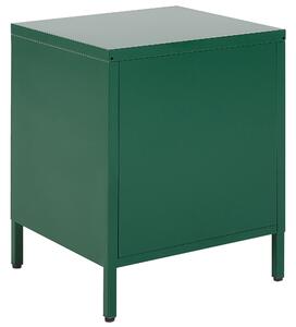 Sängbord Grön Stål Nattduksbord Industriell design 2 lådor Sovrumsförvaringsmöbler Beliani