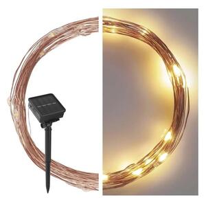 LED solcellskedja LED/2,4W/1,2V 1xAA 15 m IP44 3000K 600 mAh