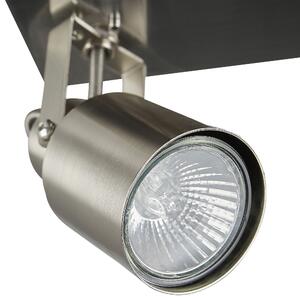 Taklampa med 4 lampor Silver Metall Svängarm Konformad skärm Spotlight Design fyrkantig skena Beliani