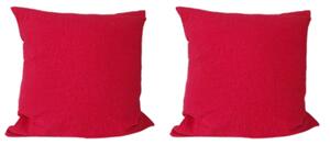 2-pack Kuddfodral i rött 70x70 Stentvättat