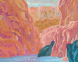 Illustration Pink rocks, Eleanor Baker, (40 x 30 cm)