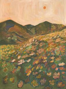 Illustration Blooming field, Eleanor Baker, (30 x 40 cm)