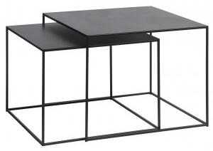 Aman svart satsbord i metall 65x65 | 60x60 cm