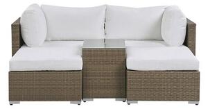 BOCHINI 2-sits Loungegrupp Brun/Konstrotting -