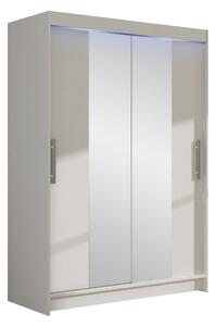 VICK Garderob med Spegel 120x200 cm Vit -