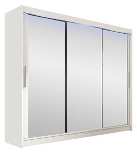 SIA Garderob med Spegel 250x215 cm Vit -