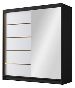 NIKYN Garderob med Spegel 180x215 cm Vit/Svart -