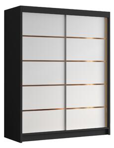 Emet Garderob 150x200 cm Vit/Svart -