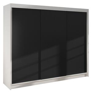Cyria Garderob 200x215 cm Svart/Vit -