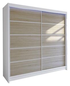 BUILDWAS Garderob 180x215 cm Brun/Vit -