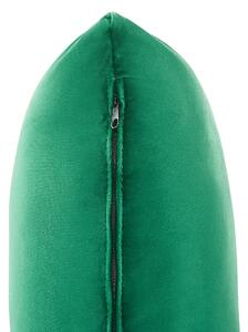 Schäslong Grön Sammetsklädsel Armstöd Kudde Nackstöd Modern Design Symmetrisk Beliani