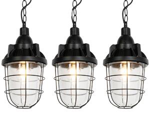 Set med 3 industriella pendellampor svart - Cabin
