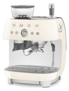 Manuell espressomaskin 50's Style, kaffekvarn, blank, creme