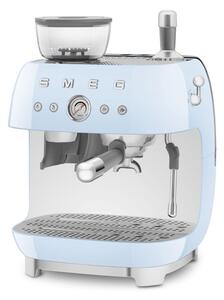 Manuell espressomaskin 50's Style, kaffekvarn, blank, pastellblå