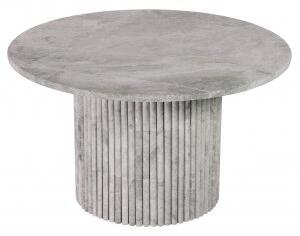Bergon runt soffbord i marmorsten Ø85 cm beige grå marmor