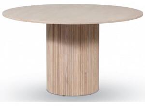 Pose matbord Ø130 cm - Whitewash ek