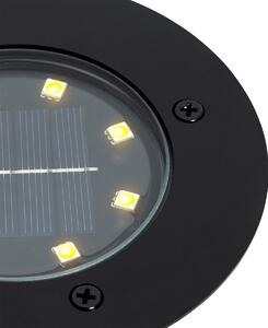 Set med 6 markspotlights svart inkl LED IP65 Solar - Terry