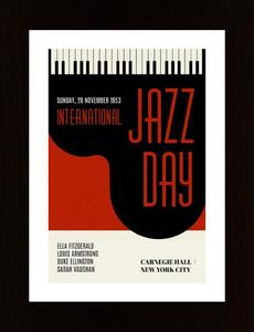 Jazzy Days Dark Red Poster