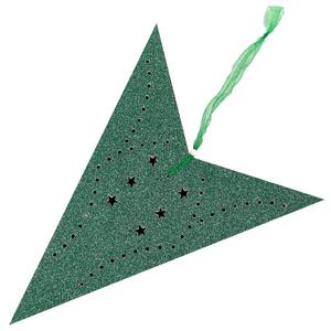 Set med 2 Adventsstjärnor Grön Glittrigt Papper 60 cm Hängande LED Jul Heminredning Högtidlig Traditionell Beliani