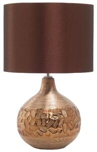 Bordslampa Koppar 43 cm Dekorativ Porslin Glamourbas Beliani