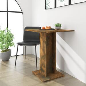 Cafébord rökfärgad ek 60x60x75 cm konstruerat trä