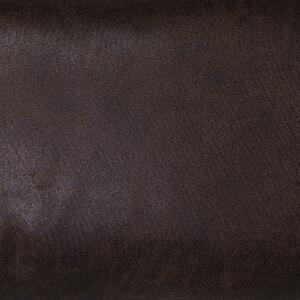 Fåtölj Tillbakalutande Mörkbrun Konstläder Justerbart Ryggstöd Fotstöd Vintage Stil Beliani