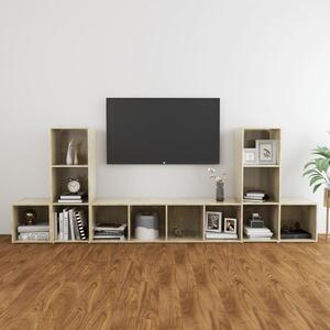 TV-skåp 5 delar sonoma-ek konstruerat trä