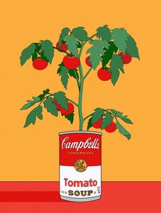 Illustration Campbells Soup Tomato Plant Retro Illustration, Retrodrome