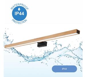 Brilagi-Badrumsspegel med LED-belysning WOODY MIRROR LED/15W/230V IP44 ek/svart