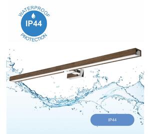 Brilagi-Badrumsspegel med LED-belysning WOODY MIRROR LED/15W/230V IP44 ek/krom
